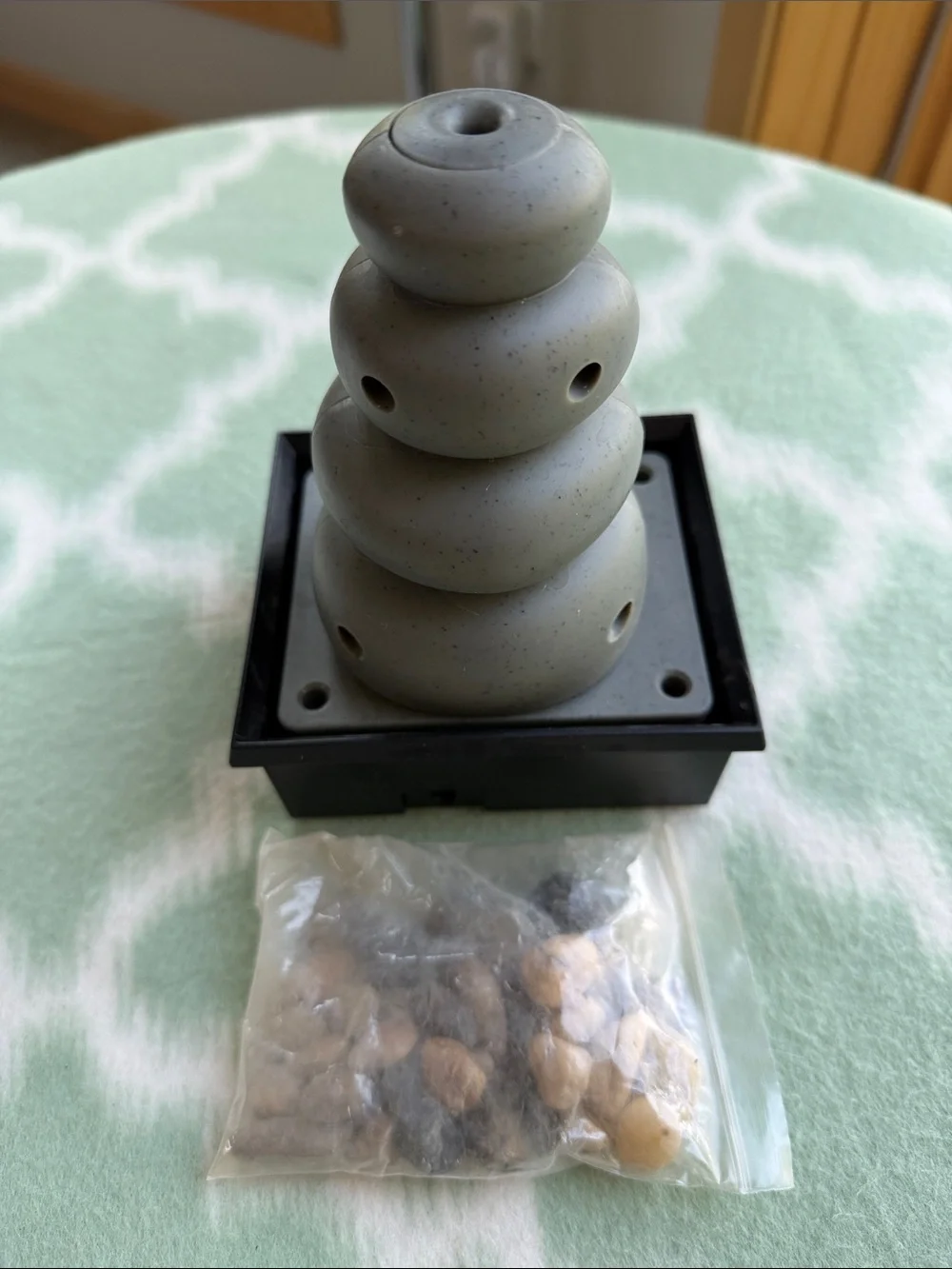 ROOM2ROOM Stacked Stone LED Fountain - Gray Tones